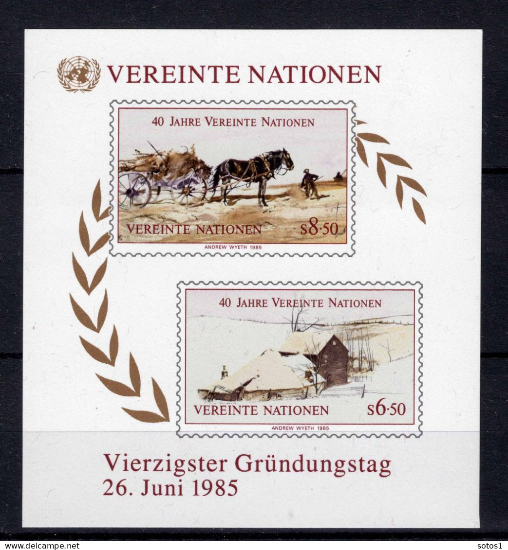 VERENIGDE NATIES-WENEN Yt. Blok 2 MNH 1985 - Blocchi & Foglietti