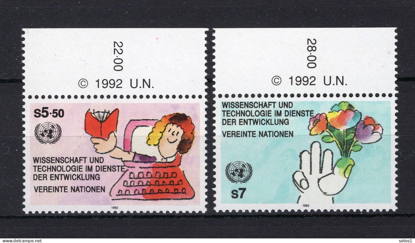 VERENIGDE NATIES-WENEN Yt. 147/148 MNH 1992 - Unused Stamps