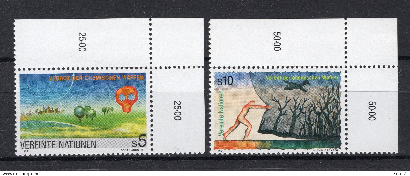 VERENIGDE NATIES-WENEN Yt. 127/128 MNH 1991 - Neufs