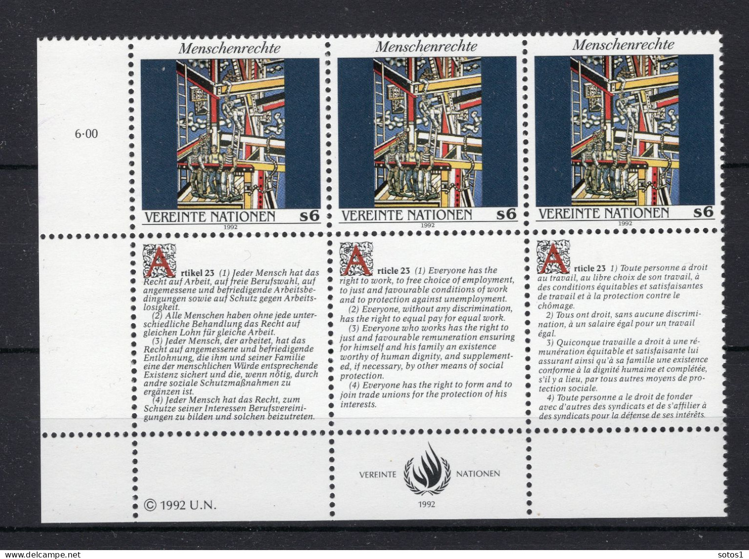 VERENIGDE NATIES-WENEN Yt. 151/153 MNH 1992 - Unused Stamps