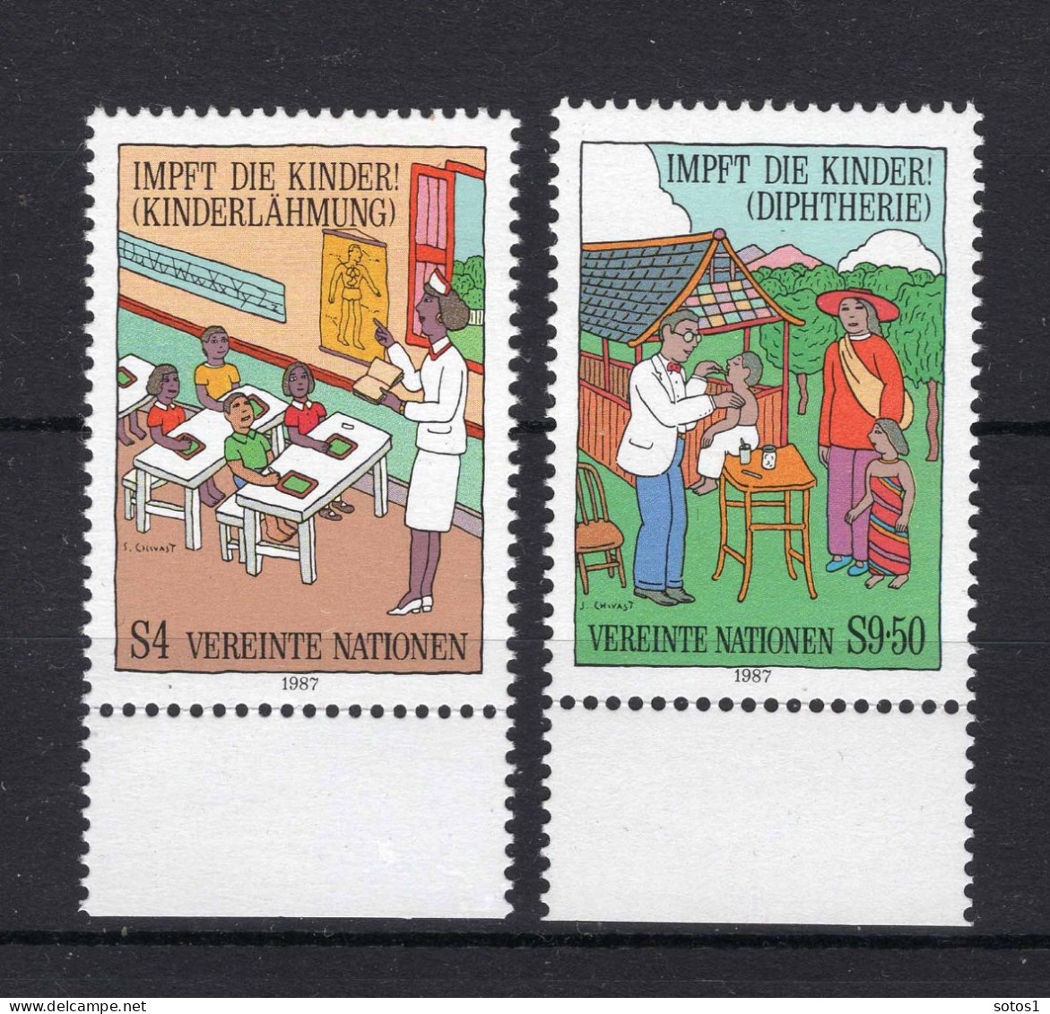 VERENIGDE NATIES-WENEN Yt. 77/78 MNH 1987 - Unused Stamps