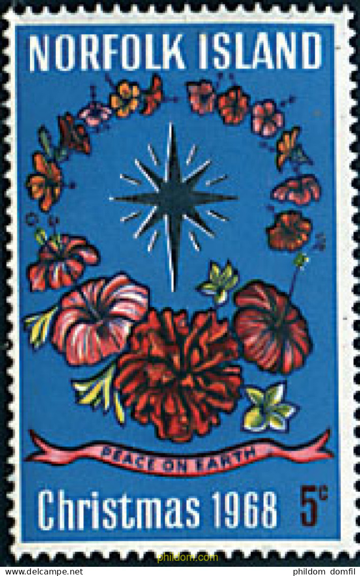 94808 MNH NORFOLK 1968 NAVIDAD - Norfolk Island