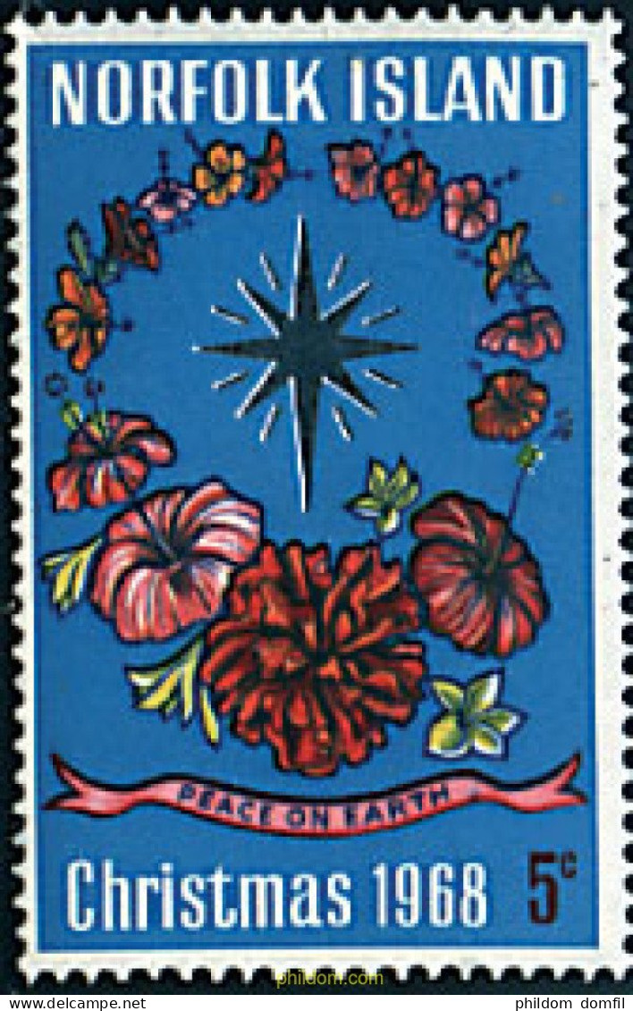 94808 MNH NORFOLK 1968 NAVIDAD - Norfolk Island