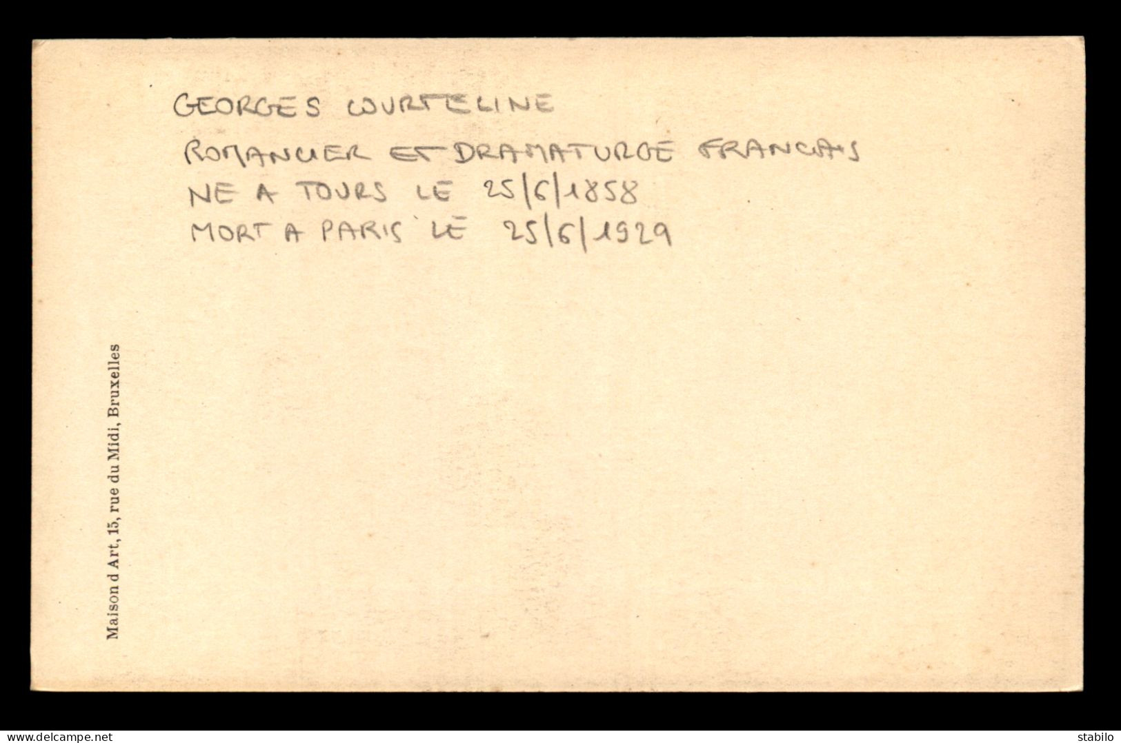 ECRIVAINS - GEORGES COURTELINE (1858-1929)  ROMANCIER ET DRAMATURGE FRANCAIS - Ecrivains