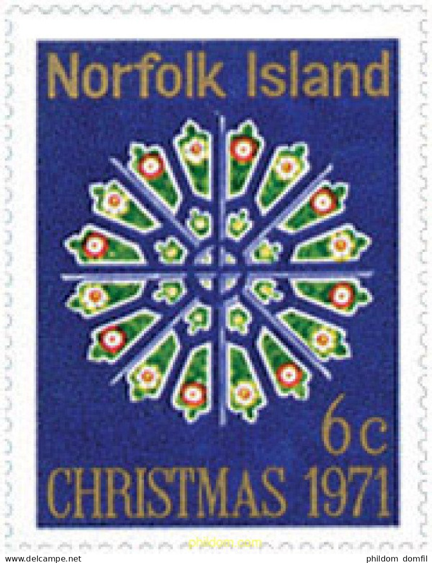 73537 MNH NORFOLK 1971 NAVIDAD - Norfolk Island