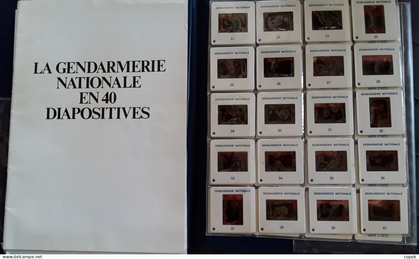 Classeur Contenant 40 Diapositives Sur La GENDARMERIE NATIONALE - Police & Gendarmerie