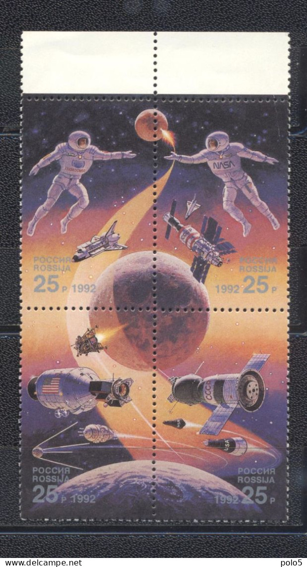 Russie 1992- International Space Year Block Of 4v - Neufs