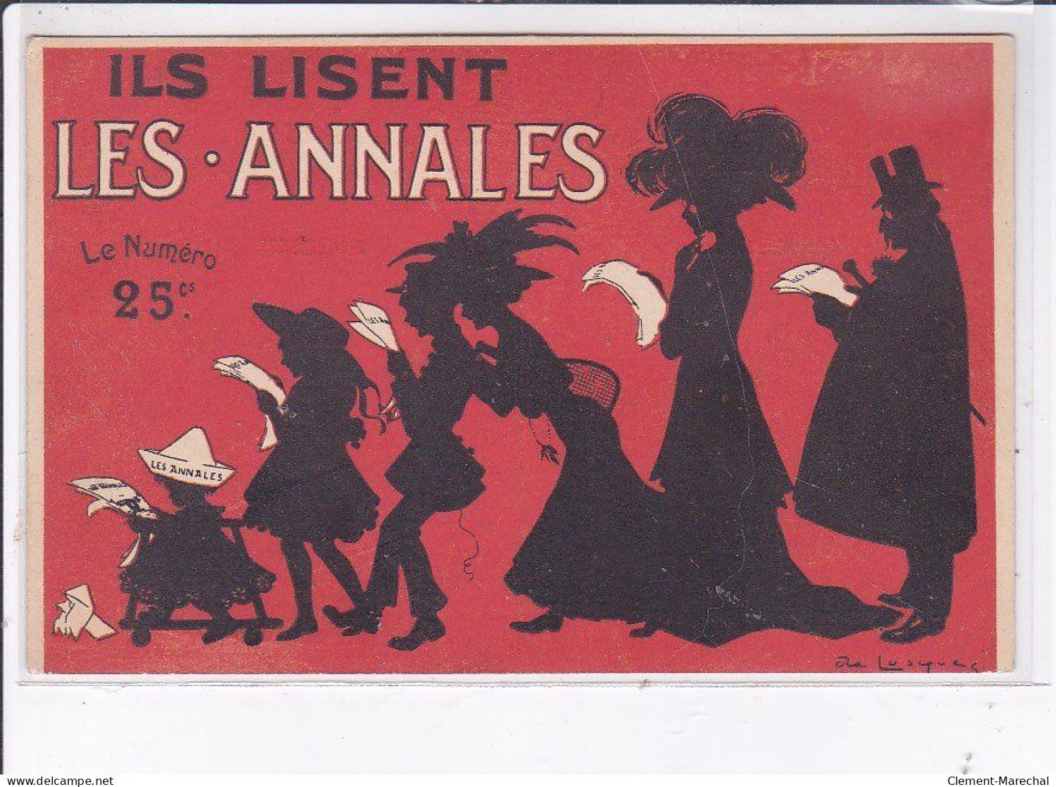 PUBLICITE : Ils Lisent "Les Annales" - Presse - Journal - Illustrée Par De Losques - Très Bon état - Pubblicitari