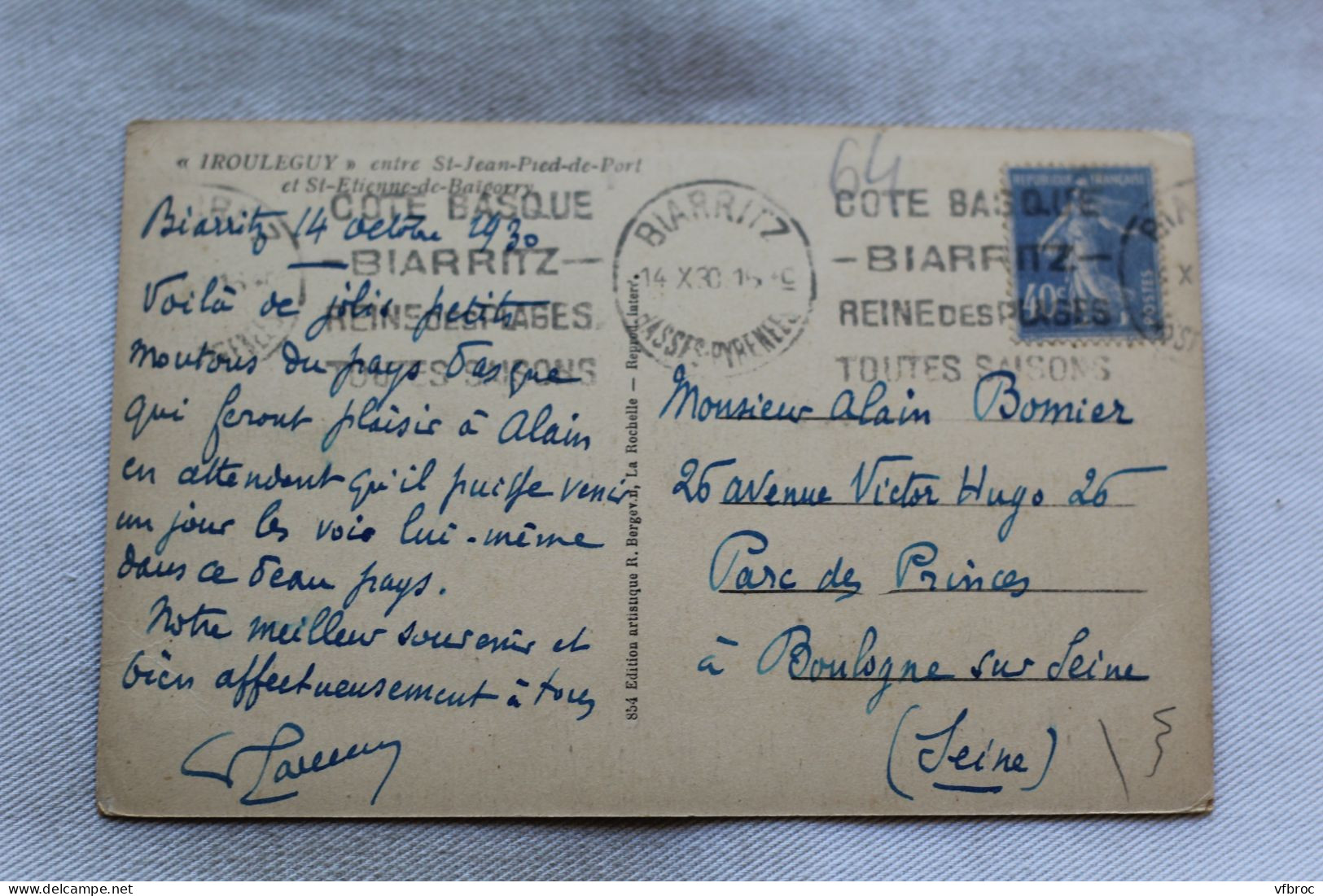 Cpa 1930, Irouleguy, Entre Saint Jean Pied De Port Et Saint Etienne De Baïgorry, Pyrénées Atlantiques 64 - Other & Unclassified