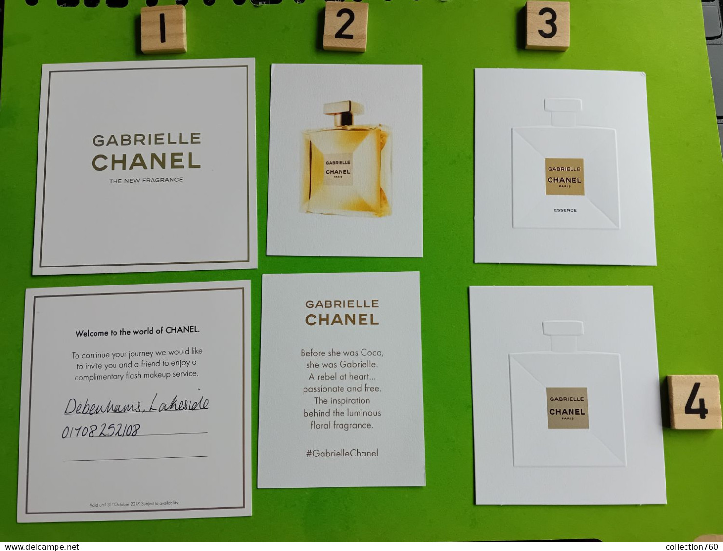 CHANEL    - 4 Cartes Parfumées - Modernes (à Partir De 1961)