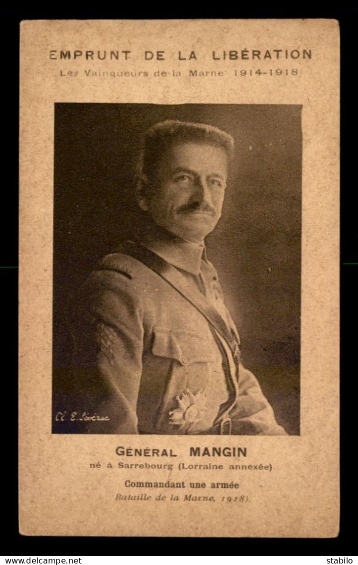 GUERRE 14/18 - GENERAL MANGIN - EMPRUNT DE LA LIBERATION - War 1914-18