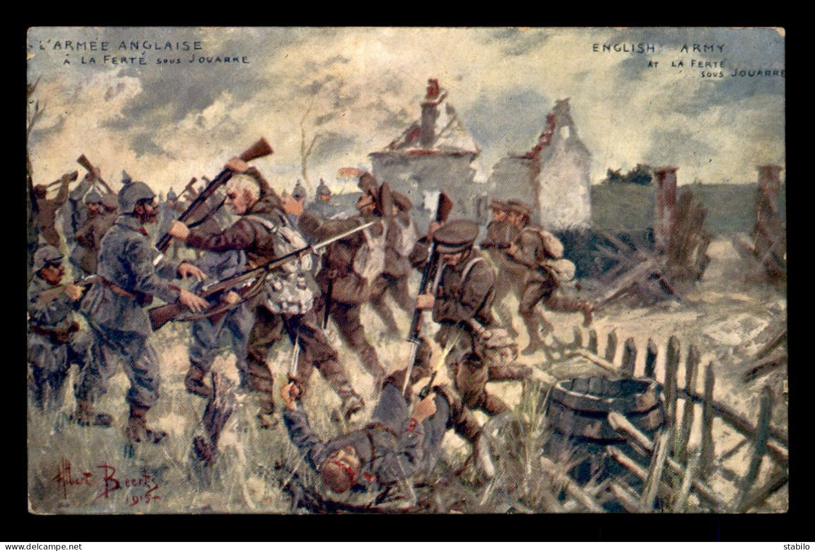 GUERRE 14/18 - ILLUSTRATEUR - L'ARMEE ANGLAISE A LA FERTE-SOUS-JOUARRE PAR H. BEERTS - War 1914-18