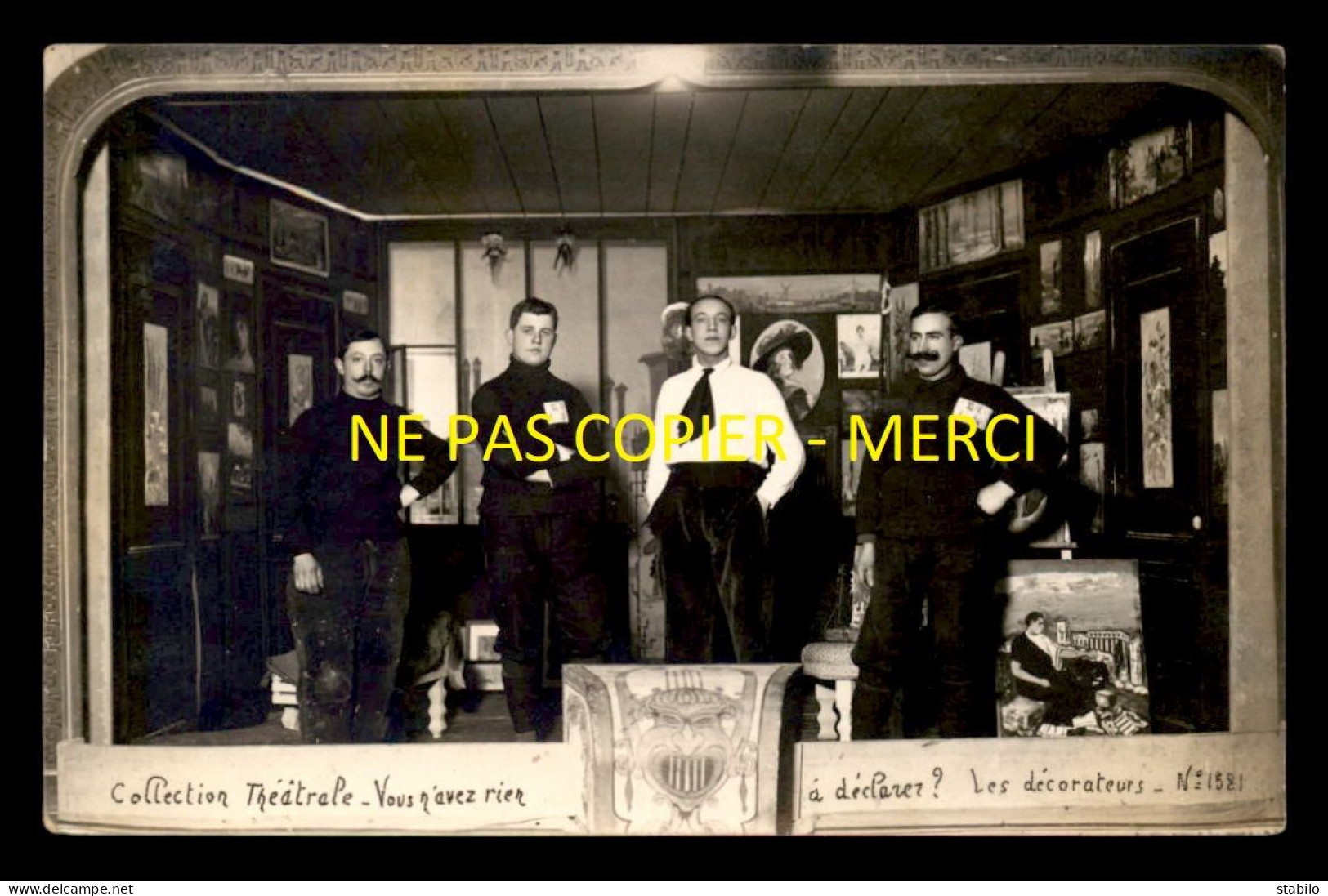 GUERRE 14/18 - CAMP DE PRISONNIERS DE LANGENSALZA EN THURINCE - REPRESENTATION THEATRALE - CARTE PHOTO ORIGINALE - War 1914-18