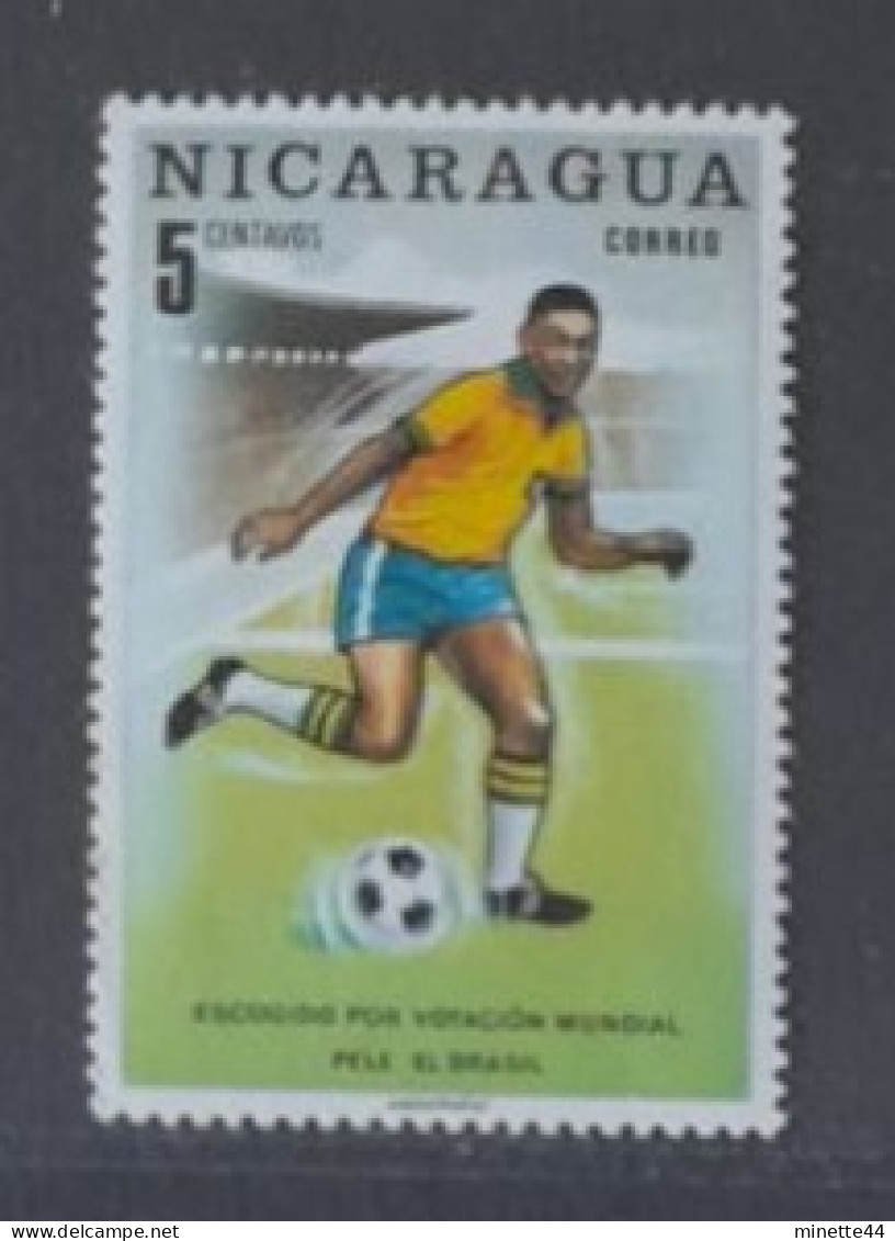 BRESIL BRASIL PELE MNH** NICARAGUA 1970 FOOTBALL FUSSBALL SOCCER CALCIO VOETBAL FUTBOL FUTEBOL FOOT FOTBAL - Neufs