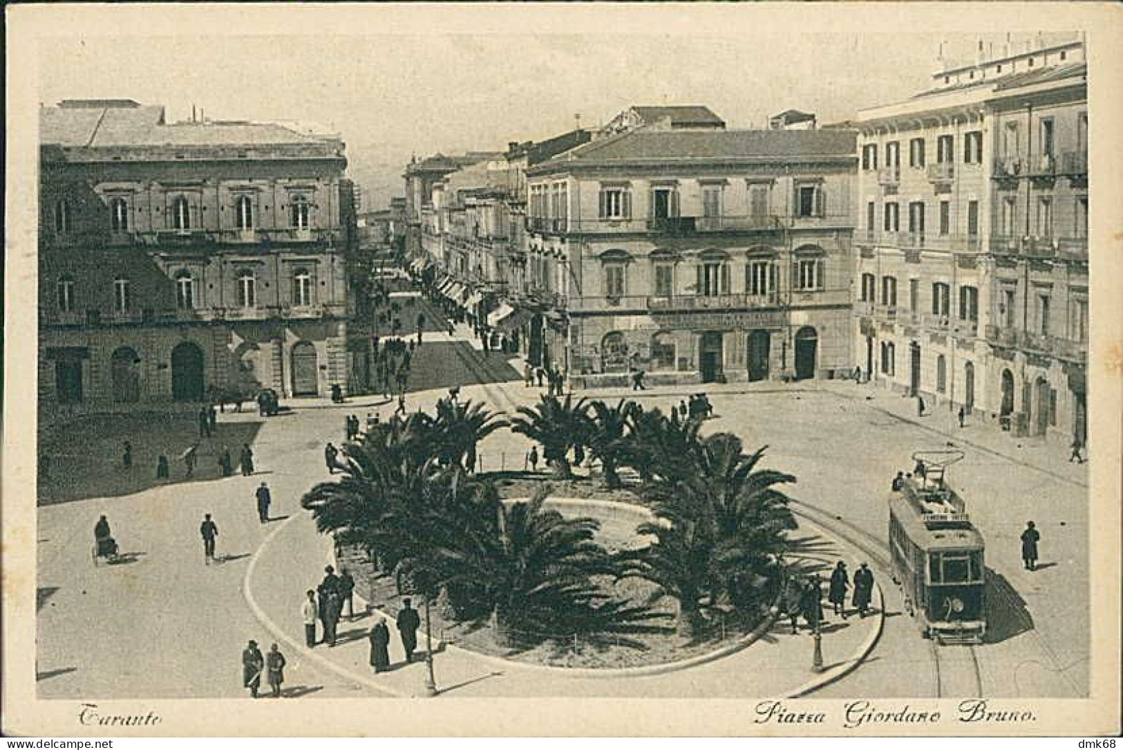 TARANTO - PIAZZA GIORDANO BRUNO - EDIZIONE RIMINI - SPEDITA 1934 (20831) - Taranto