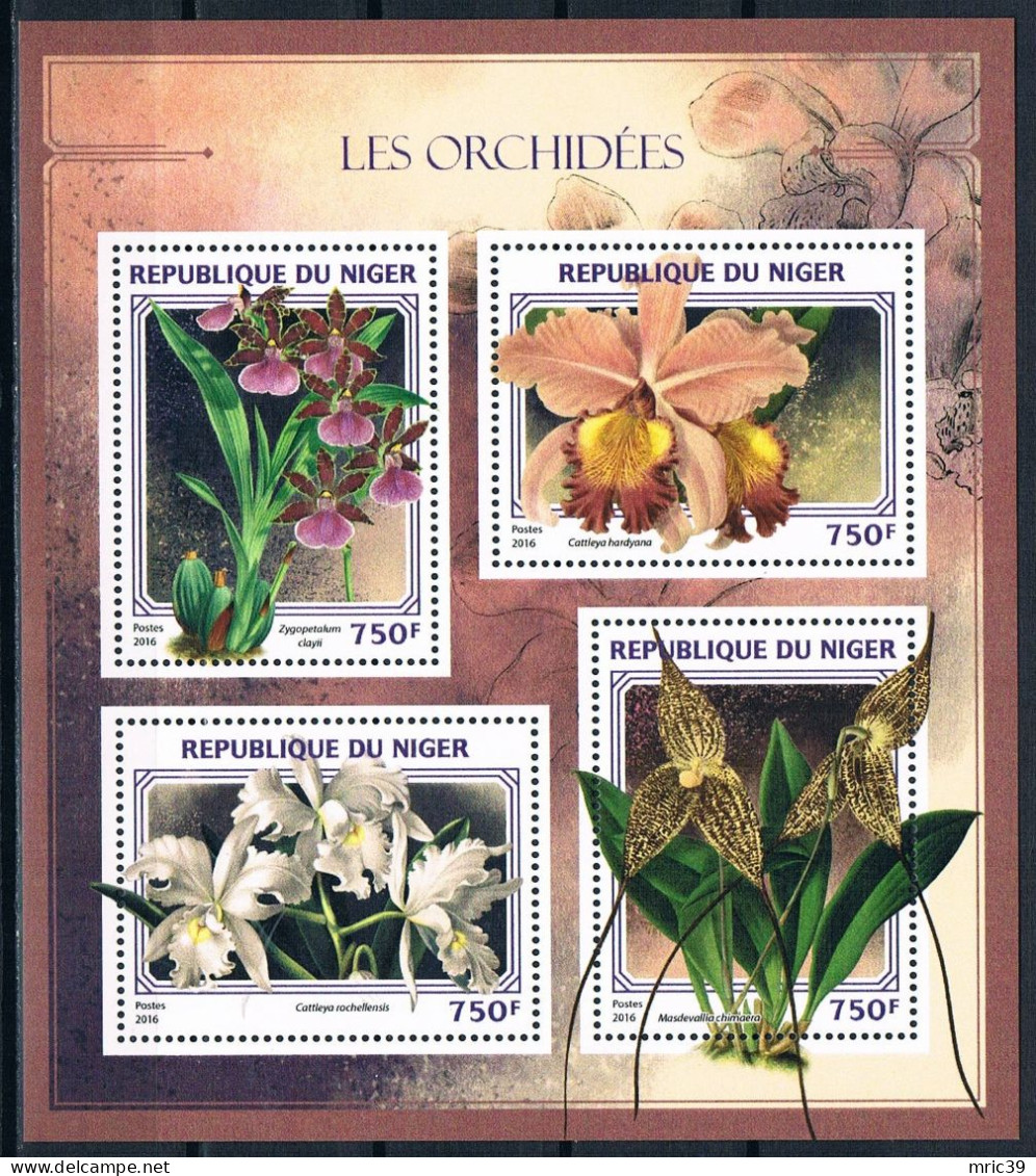 Bloc Sheet  Fleurs Orchidées Flowers Orchids  Neuf  MNH **   Niger  2016 - Orchidées