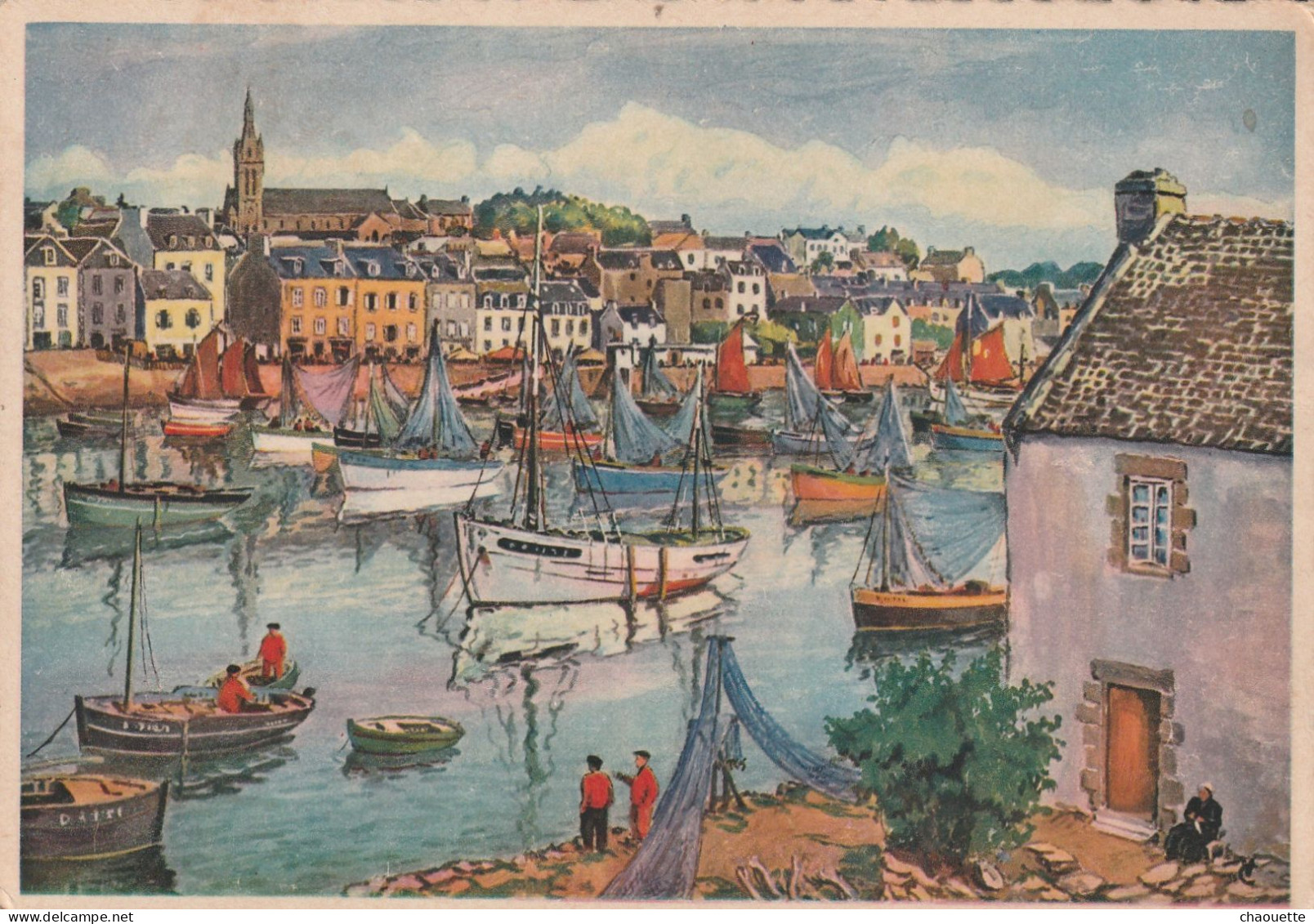 TREBOUL  Le Port   Serie Les Belles Aquarelles De France - Tréboul