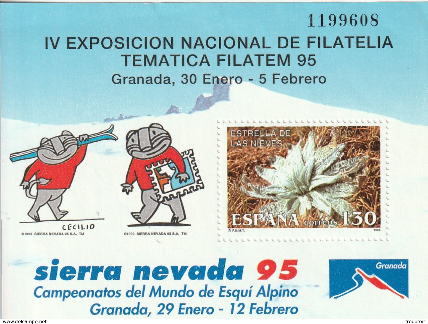 ESPAGNE - BLOC N°62 ** (1995) "Filatem'95" - Blocs & Feuillets