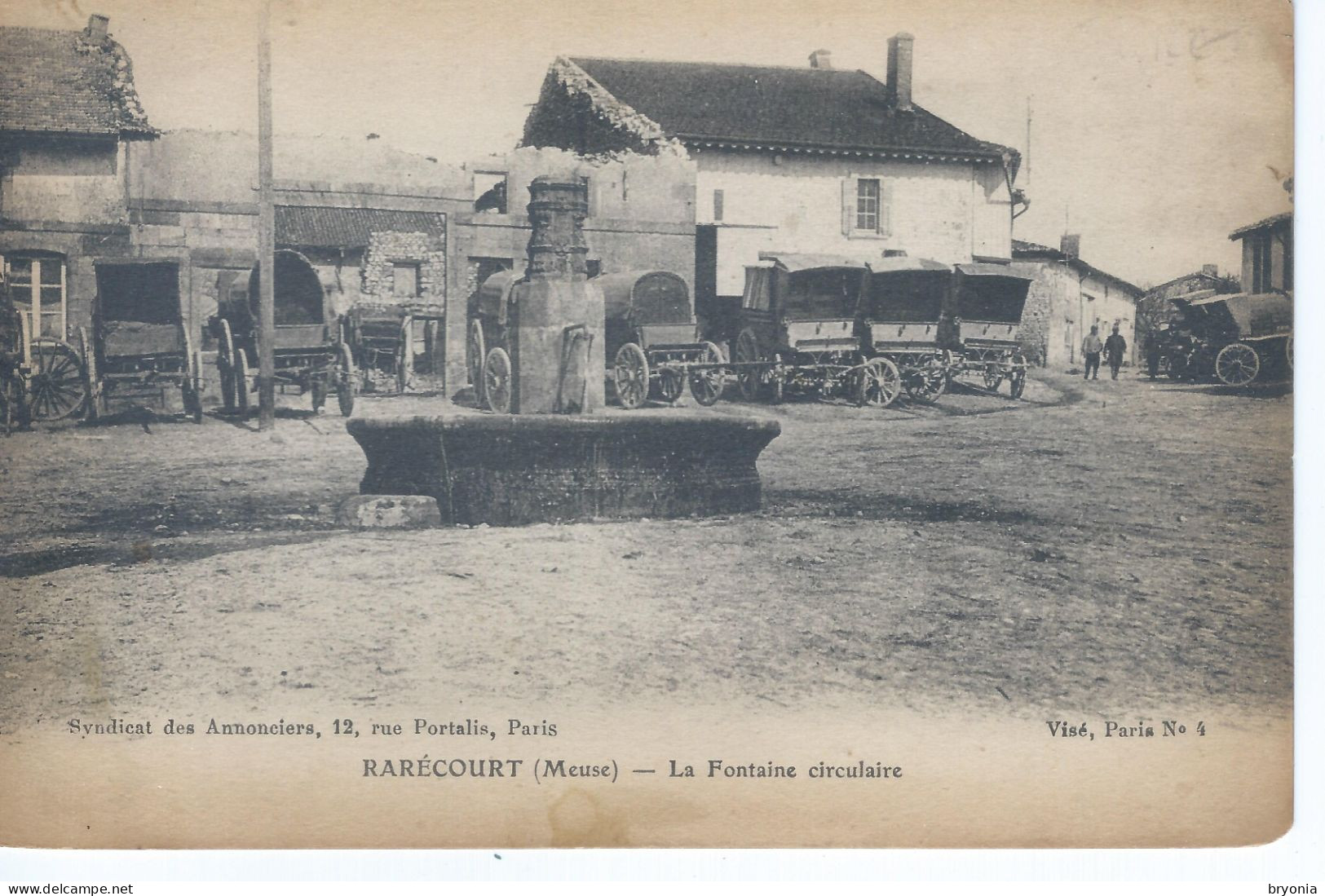 CPA-55-  RARECOURT - La Fontaine Circulaire - Nombreuses Carioles - 1907 -BE - - Sonstige & Ohne Zuordnung