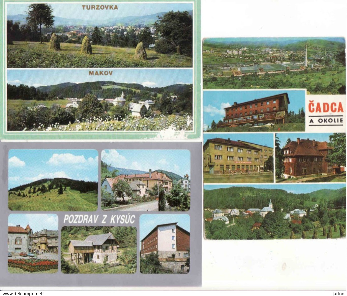 Slovakia, 3 X Kysuce, Turzovka, Makov, Čadca, Hotel Husárik A Centrum, Chata Bumbálka, Oščadnica, Velká Rača, Used - Slovakia