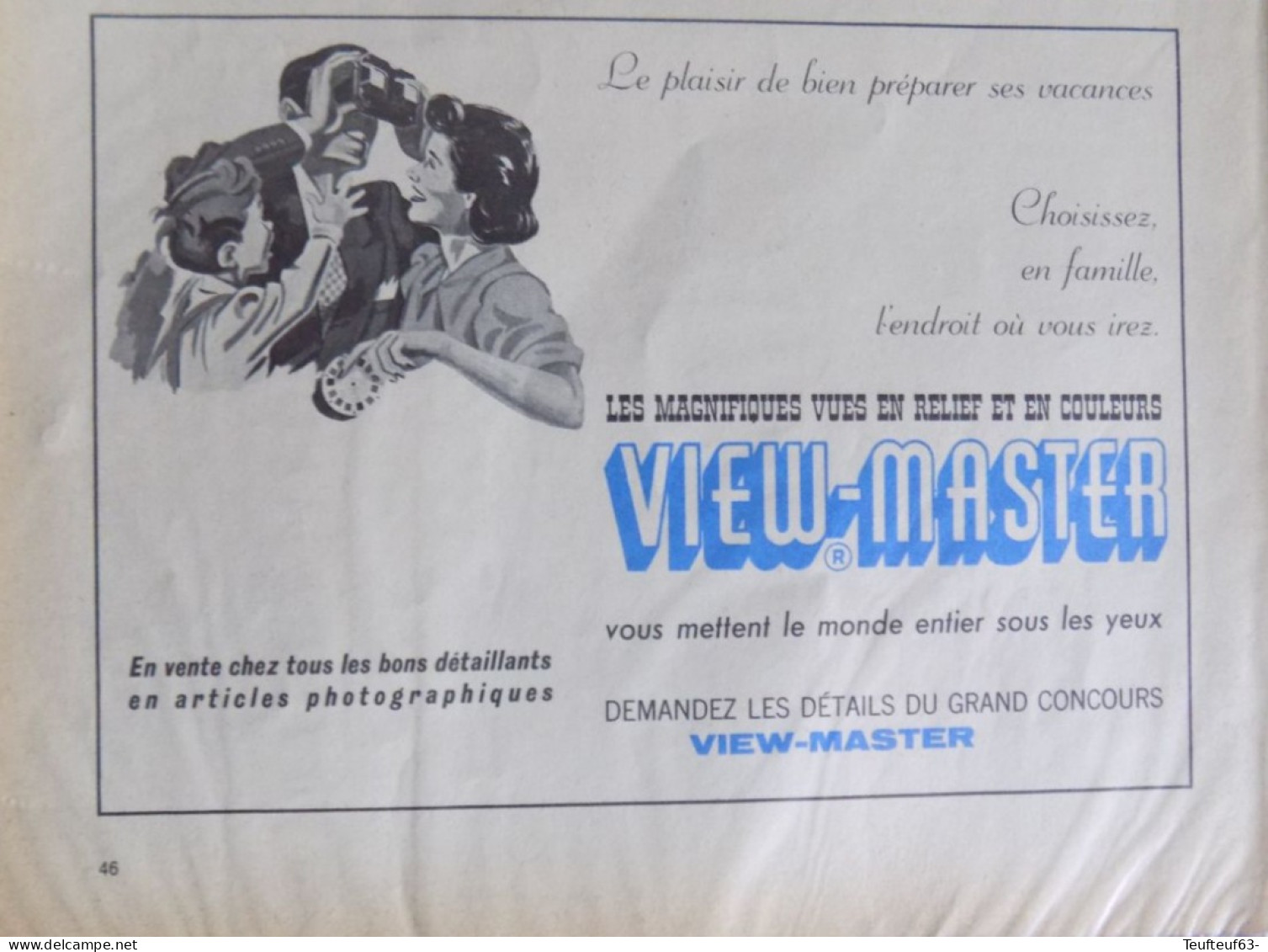 Publicité De Presse ; Stéréoscope View-master - Advertising