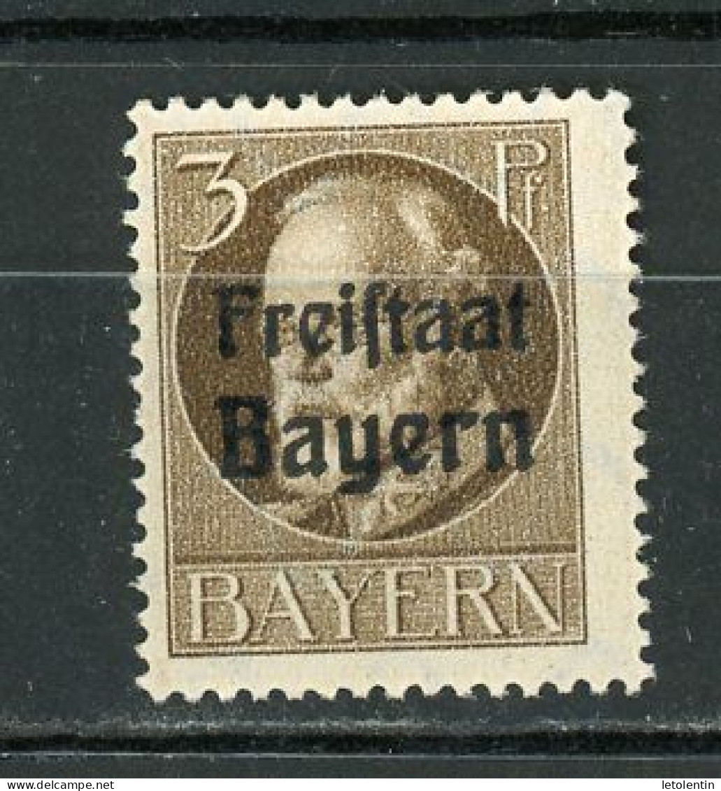 ALLEMAGNE - BAVIERE   N° Yvert 152* - Postfris