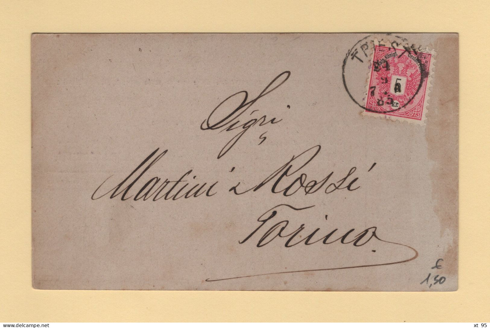 Autriche - Triest - 1885 - Cartas & Documentos