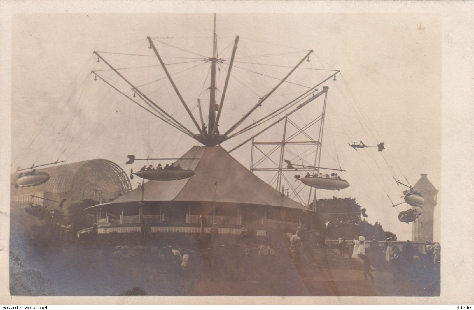 Real Photo Funfair With Merry Go Round Manege Ferte Foraine - Sonstige & Ohne Zuordnung