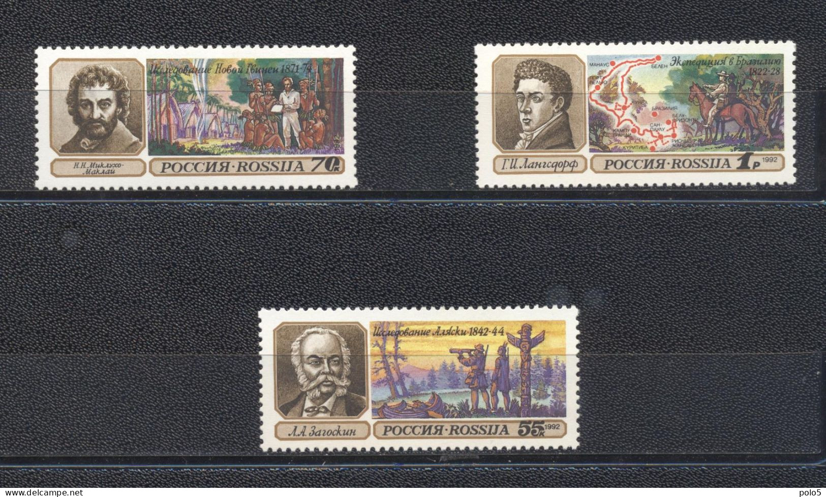 Russie 1992- Geographic Expedition Set (3v) - Neufs