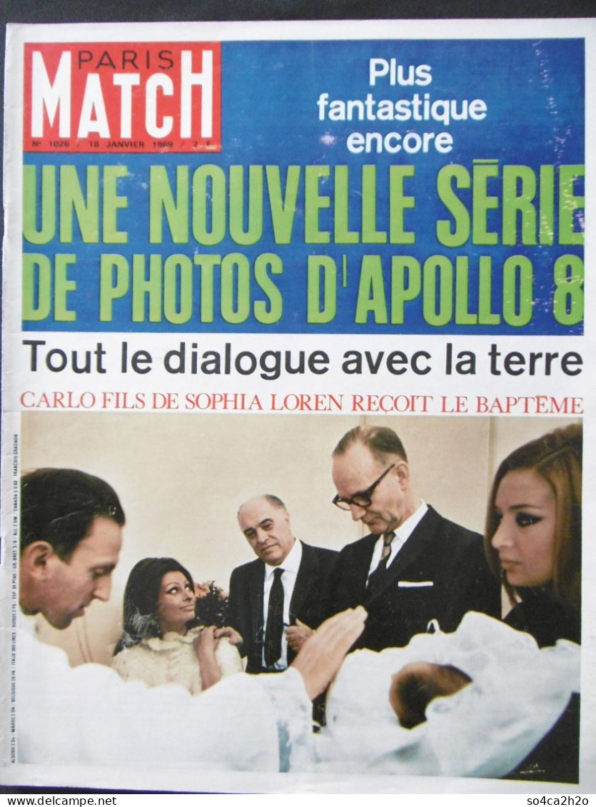 Paris Match N°1028 18 Janvier 1969 Le Jour De Gloire De Borman, Lovell Et Anders; Le Tupolev; Le Concorde - General Issues