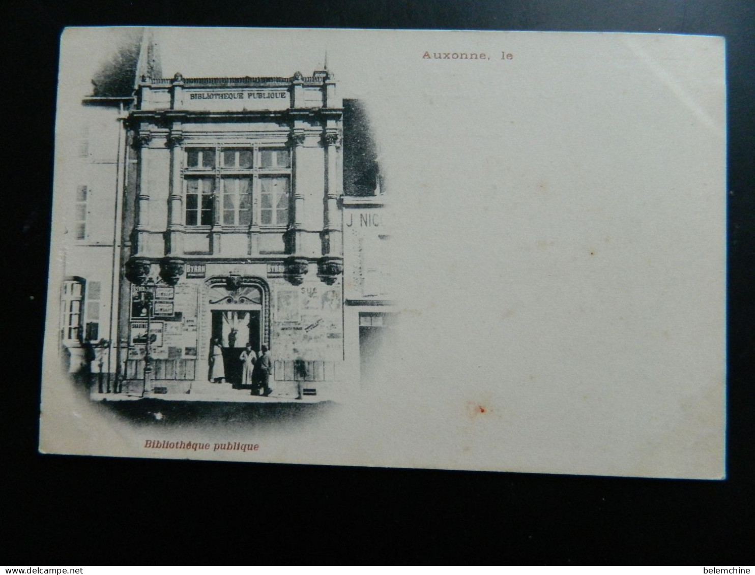 CARTE PRECURSEUR 1900                    AUXONNE                           BIBLIOTHEQUE PUBLIQUE - Auxonne