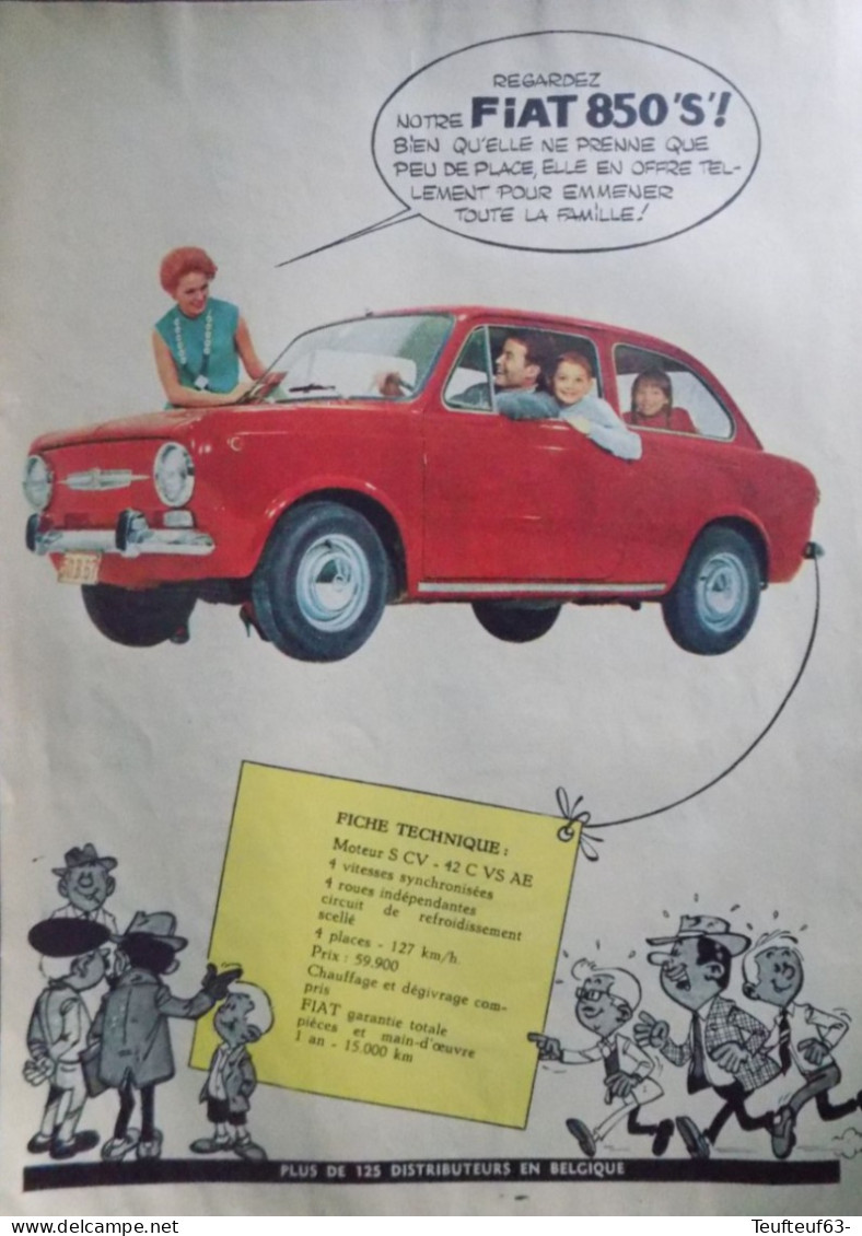 Publicité De Presse ; Fiat 850 S - Werbung