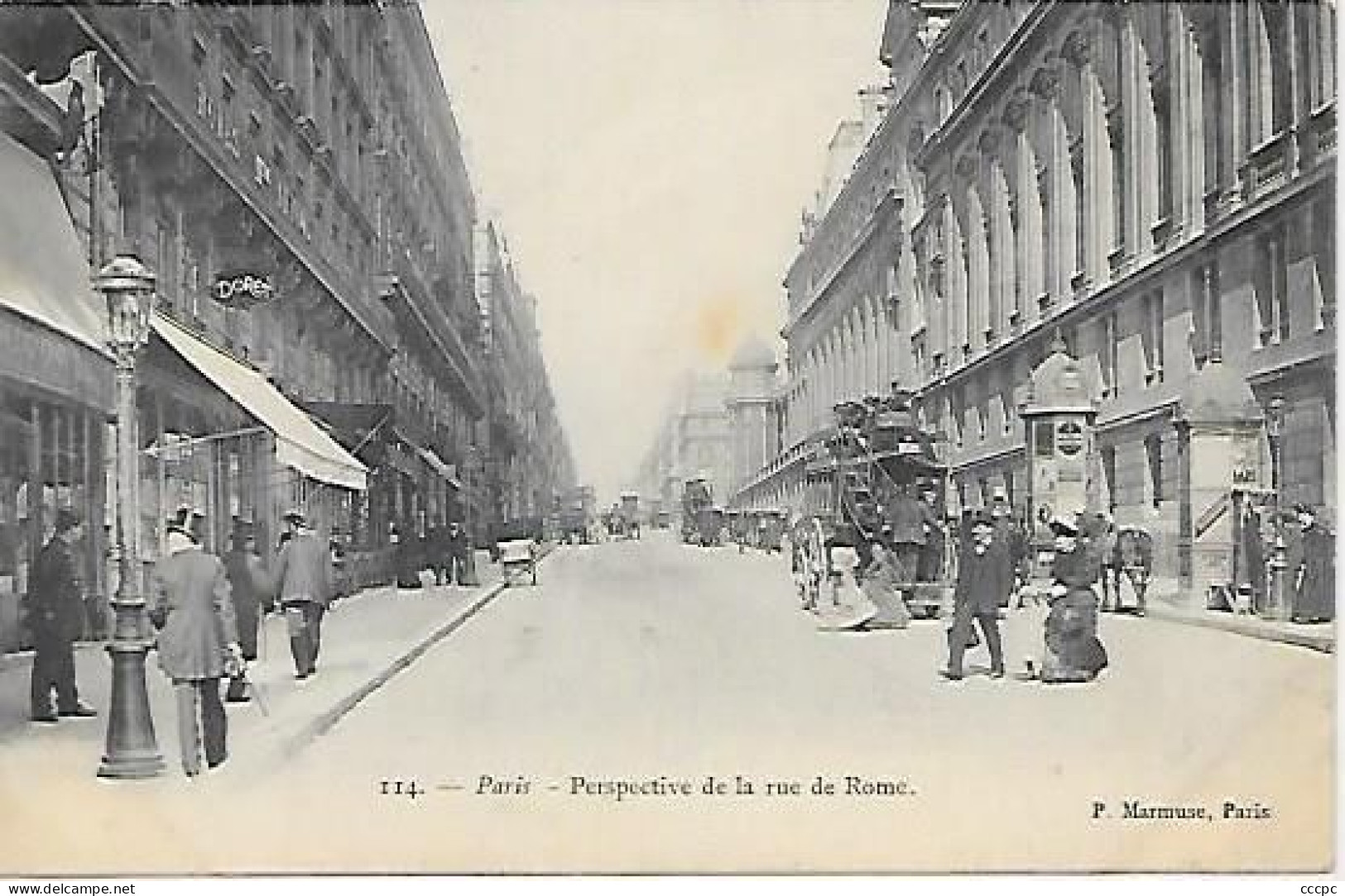 CPA Paris Perspective De La Rue De Rome - Distretto: 08