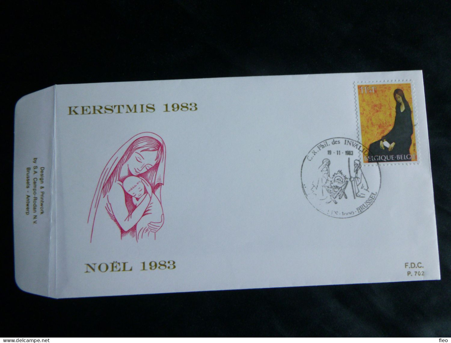 1983 2107 FDC ( Brux/Brus ): " Kerstmis / Noél 1983 " - 1981-1990