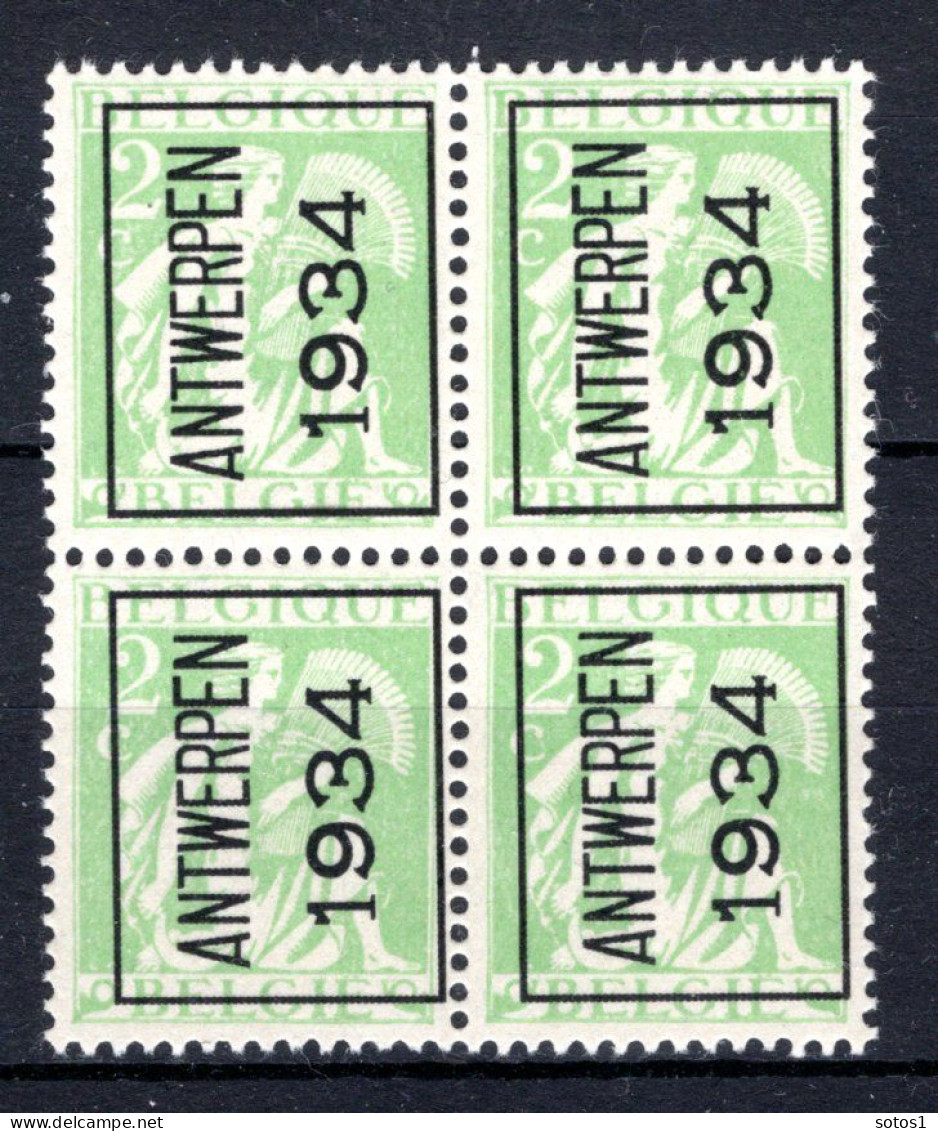 PRE275A MNH** 1934 - ANTWERPEN 1934 (4 Stuks) - Sobreimpresos 1932-36 (Ceres Y Mercurio)