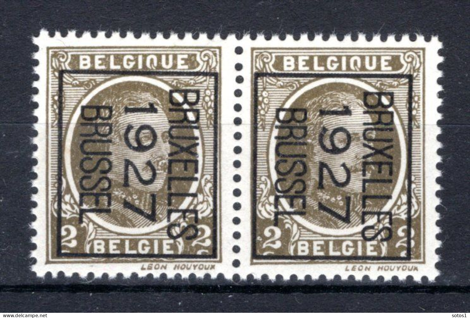 PRE148B MNH** 1927 - BRUXELLES 1927 BRUSSEL (2 Stuks)  - Typografisch 1922-31 (Houyoux)