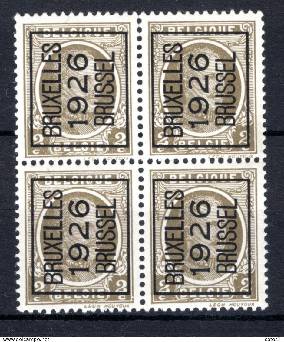 PRE133A MNH** 1926 - BRUXELLES 1926 BRUSSEL (4 Stuks)  - Typografisch 1922-31 (Houyoux)