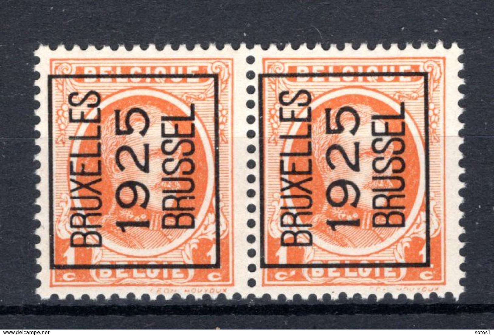 PRE114A MNH** 1925 - BRUXELLES 1925 BRUSSEL (2 Stuks)  - Typos 1922-31 (Houyoux)