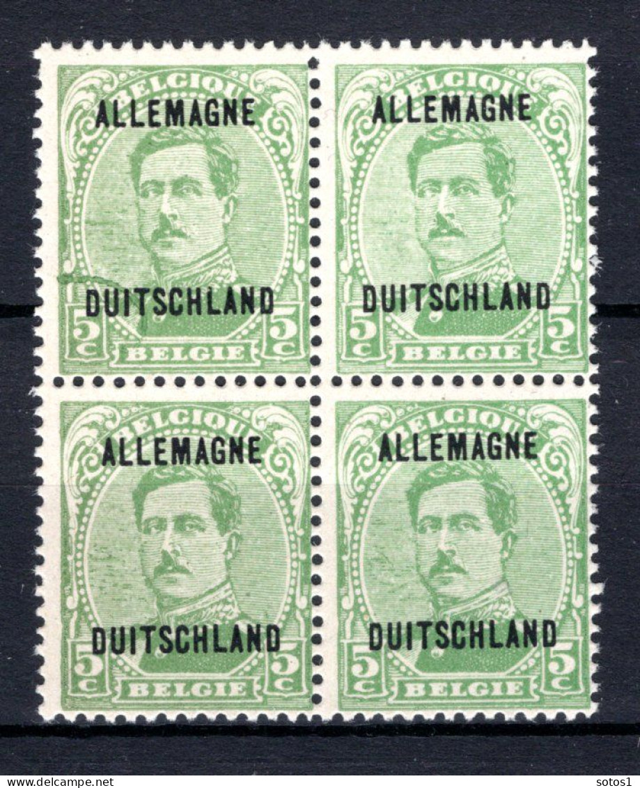 OC41 MNH 1919 - Postzegels Met Opdruk ALLEMAGNE-DUITSCHLAND (4 Stuks) - Sot - OC38/54 Ocupacion Belga En Alemania