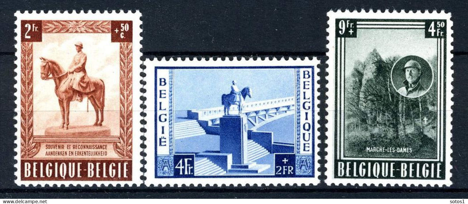 938/940 MNH 1954 - Monument Van Z.M. Koning Albert 1 Te Namen. - Unused Stamps