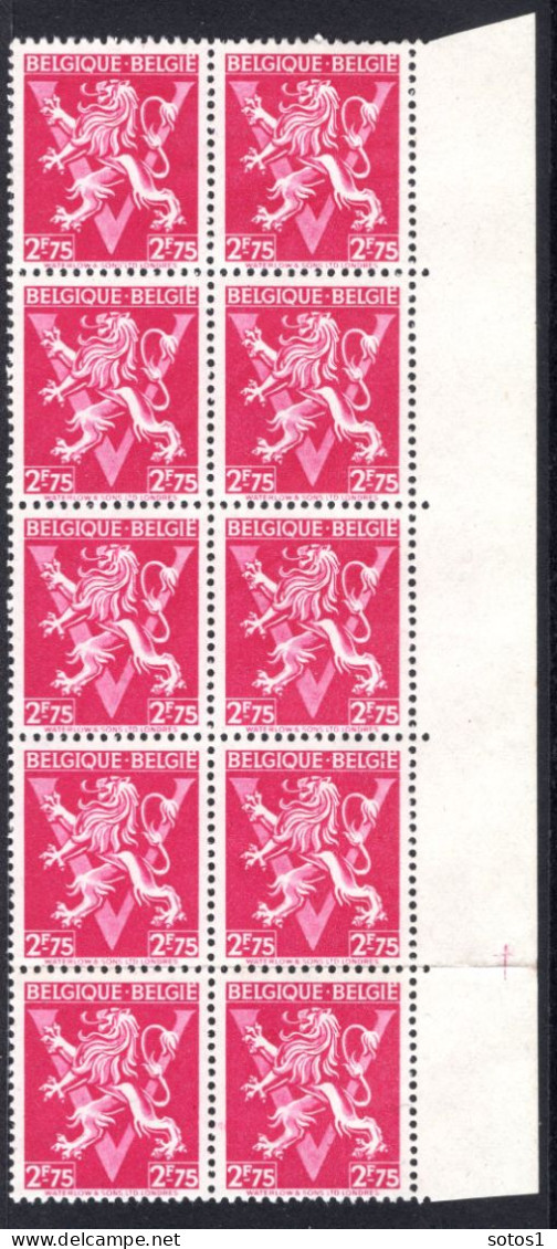 685 MNH** 1944 - Herhaldieke Leeuw Met Grote V (10 Stuks) - Unused Stamps