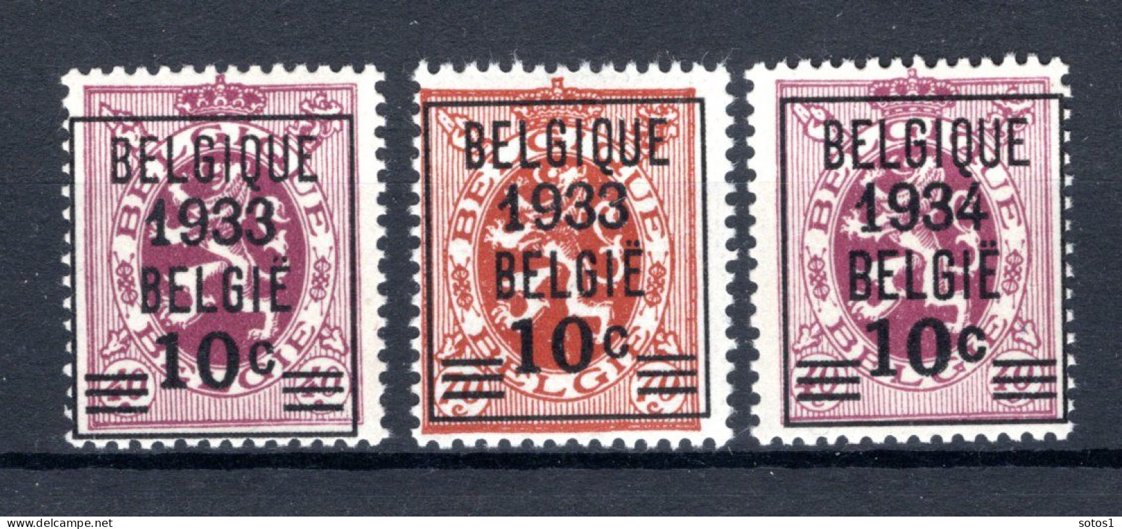375A/376 MNH** 1933-1934 - Heraldieke Leeuw - 1929-1937 Lion Héraldique