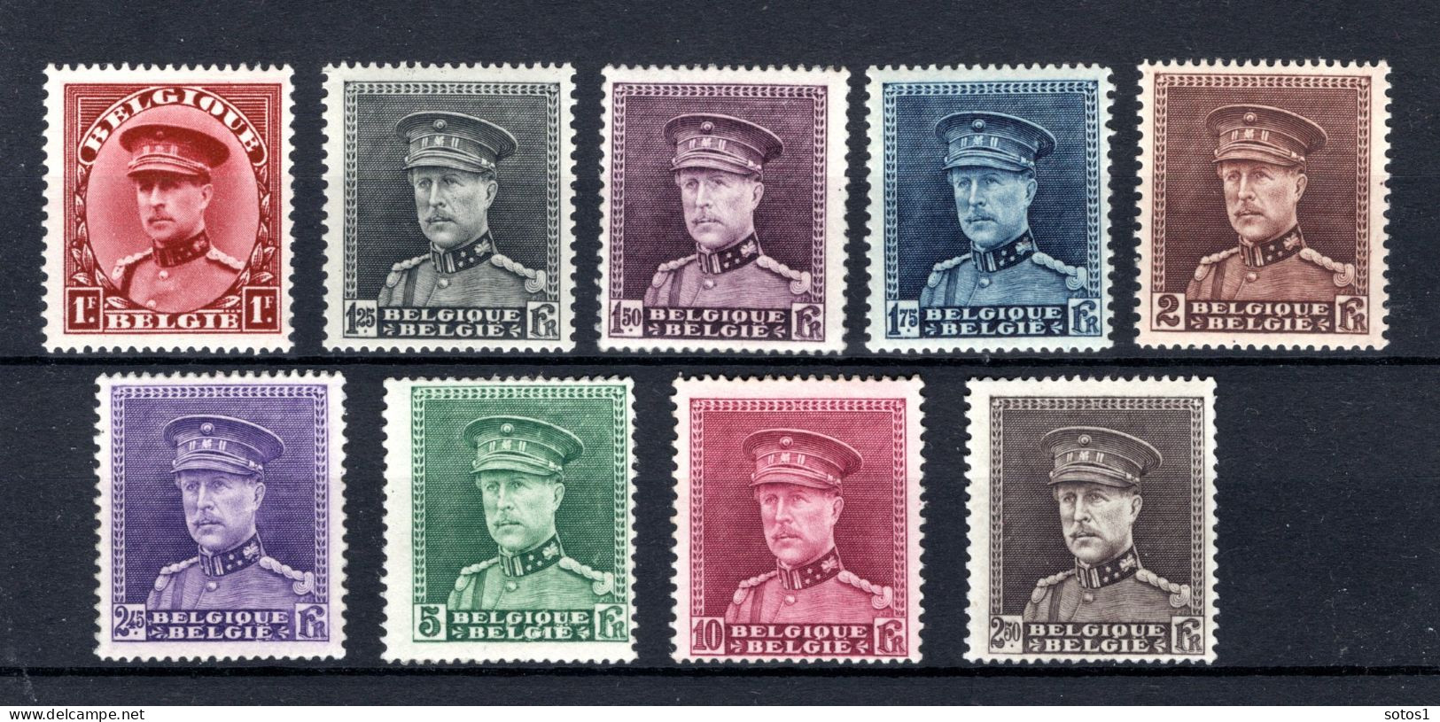 317/324 MNH 1931 - Koning Albert 1 - 1931-1934 Kepi