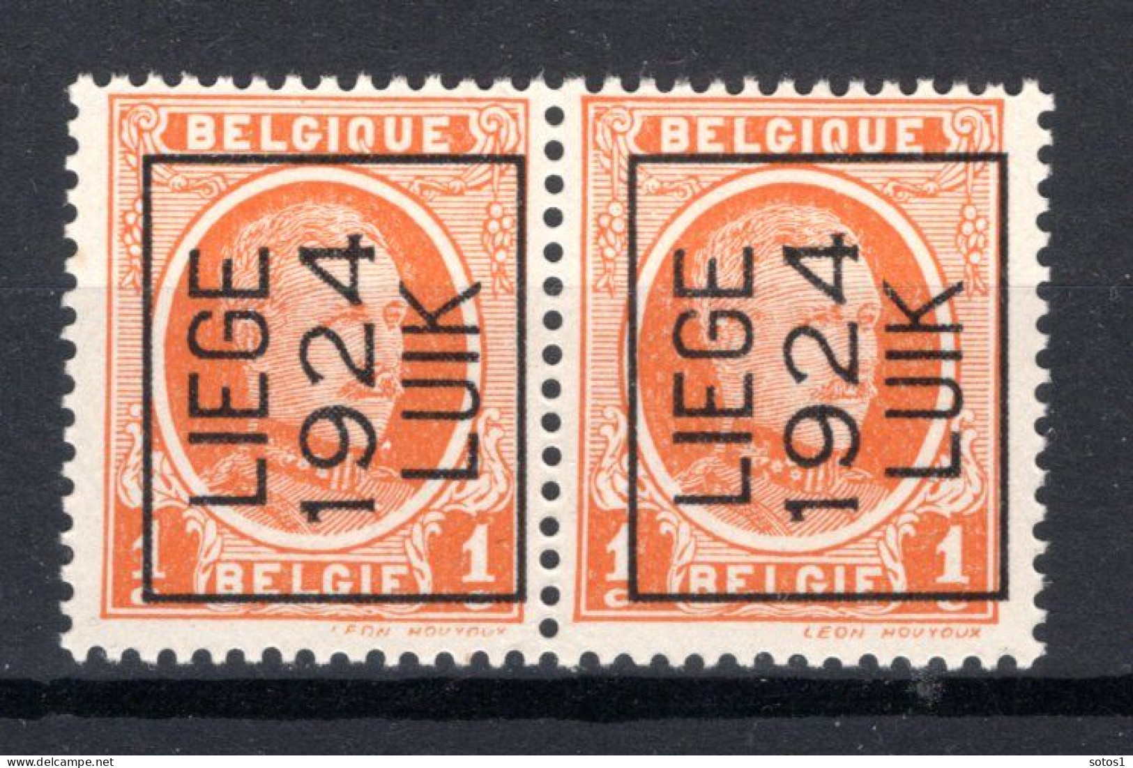 PRE96A MNH** 1924 - LIEGE 1924 LUIK (2 Stuks) - Typo Precancels 1922-31 (Houyoux)
