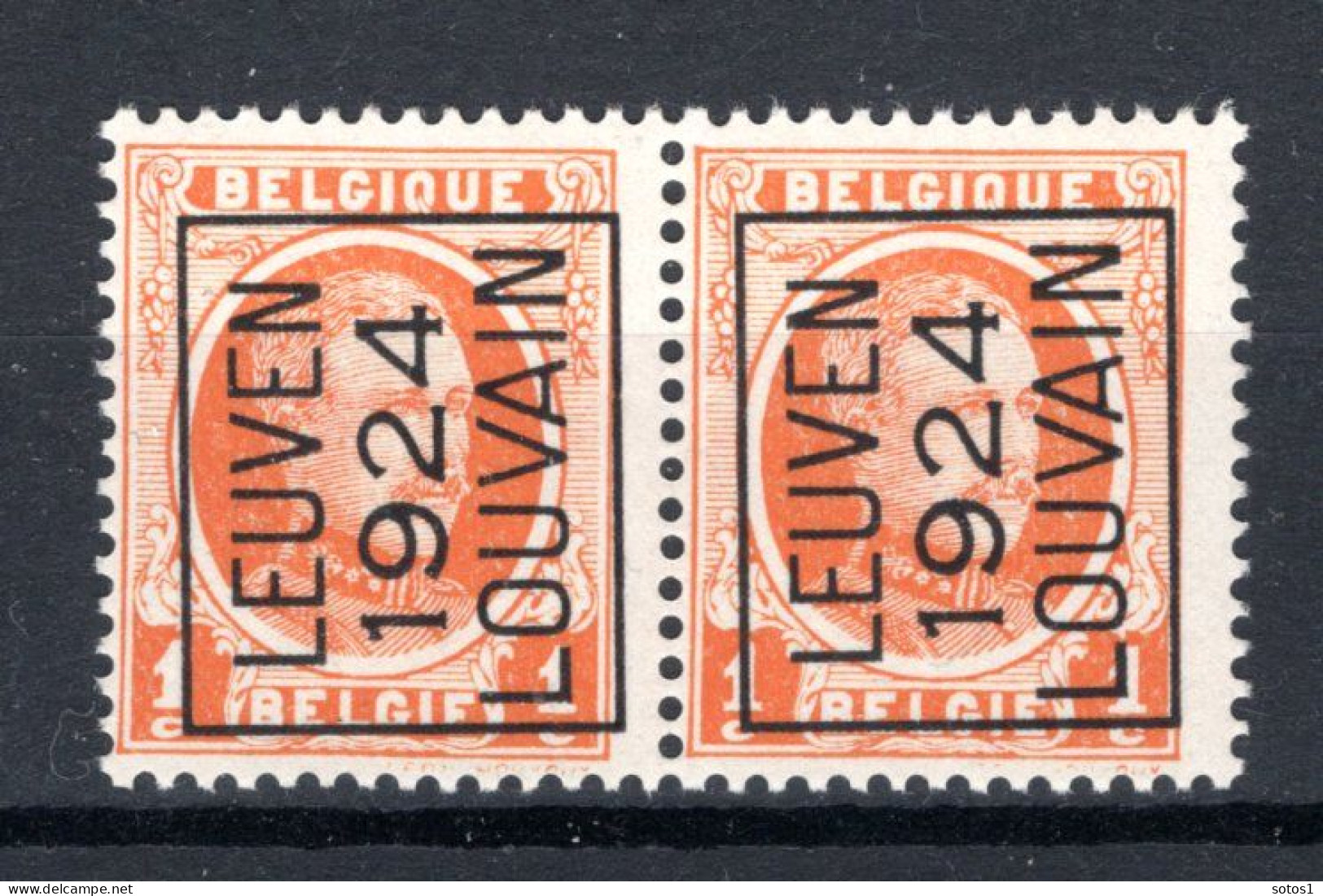 PRE95A MNH** 1924 - LEUVEN 1924 LOUVAIN (2 Stuks)  - Typo Precancels 1922-31 (Houyoux)