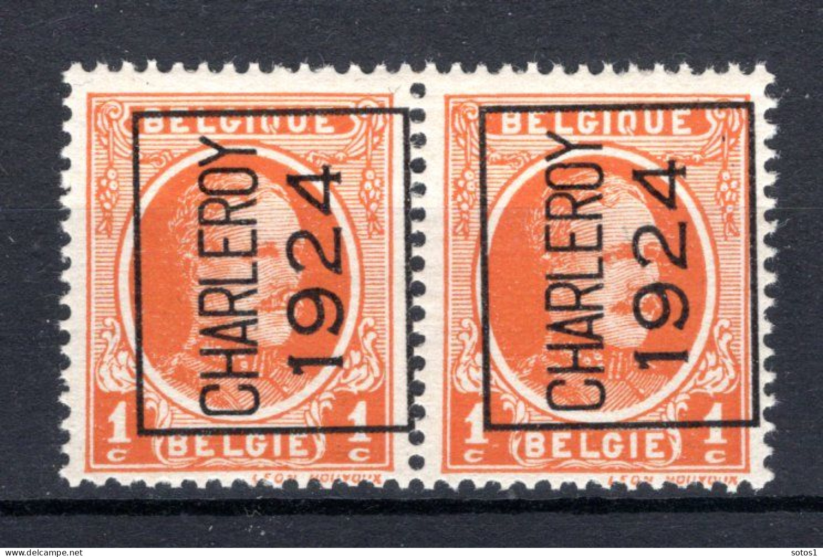 PRE93A MNH** 1924 - CHARLEROY 1924 (2 Stuks) - Typo Precancels 1922-31 (Houyoux)