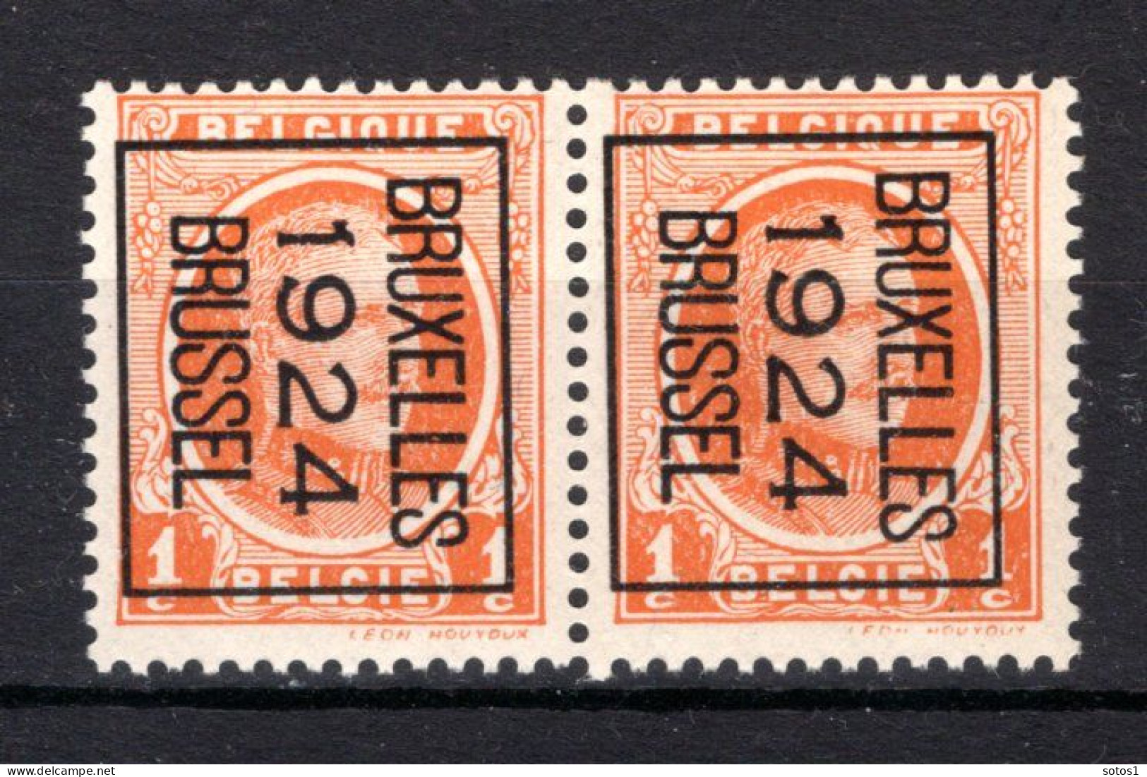 PRE92B MNH** 1924 - BRUXELLES 1924 BRUSSEL (2 Stuks)   - Typos 1922-31 (Houyoux)