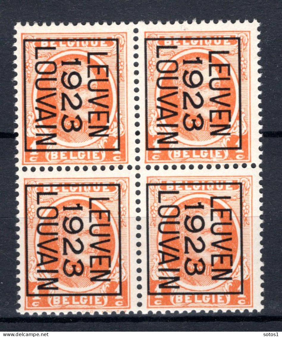 PRE75B MNH** 1923 - LEUVEN 1923 LOUVAIN (4stuks) - Typo Precancels 1922-31 (Houyoux)