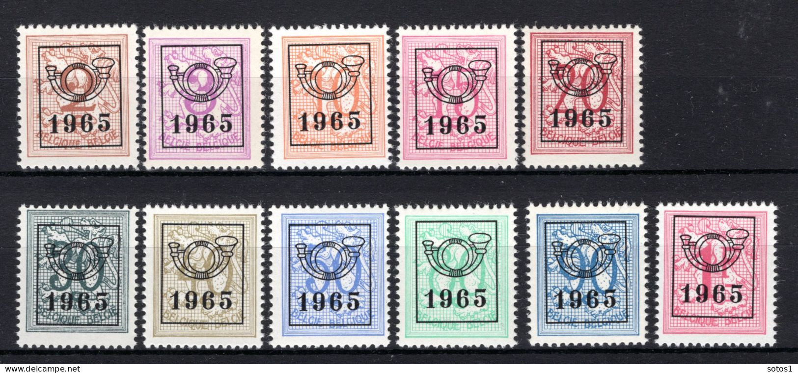 PRE758/768 MNH** 1965 - Cijfer Op Heraldieke Leeuw Type F - REEKS 58 - Sobreimpresos 1951-80 (Chifras Sobre El Leon)