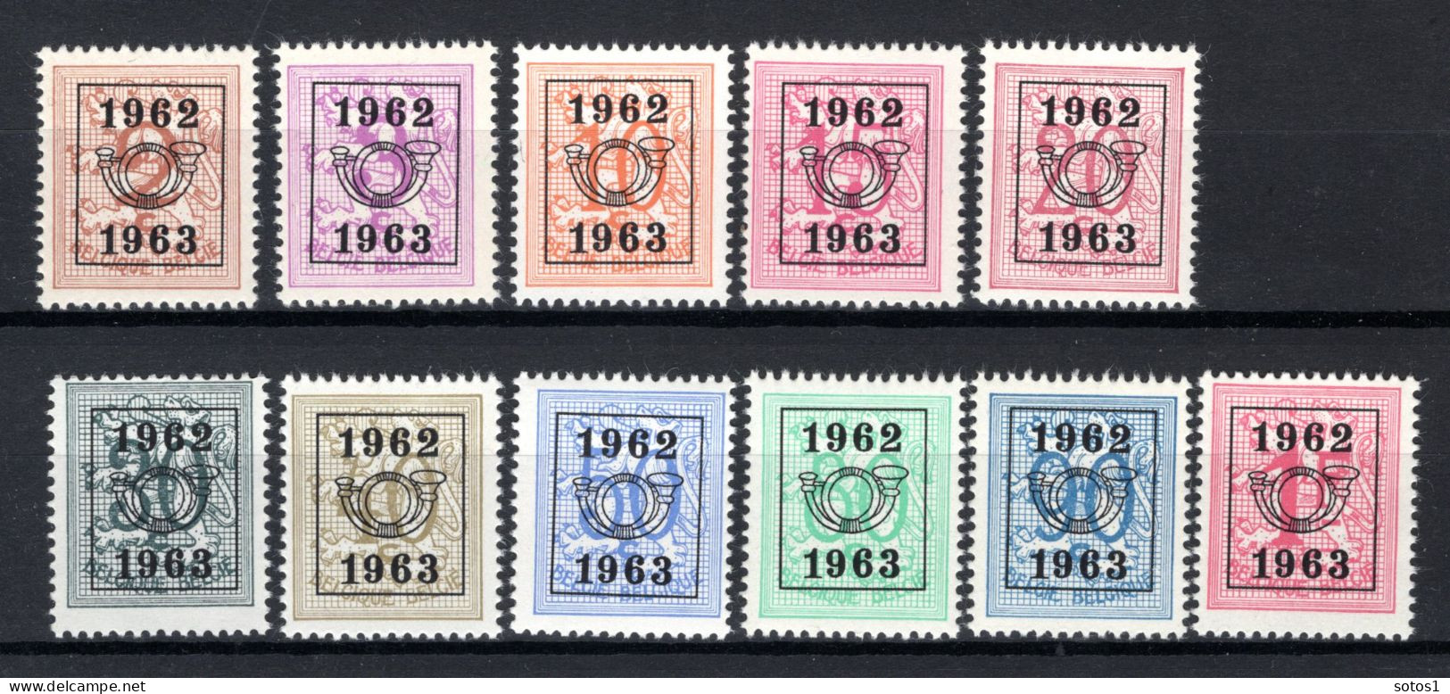 PRE725/735 MNH** 1962 - Cijfer Op Heraldieke Leeuw Type E - REEKS 55 - Typo Precancels 1951-80 (Figure On Lion)